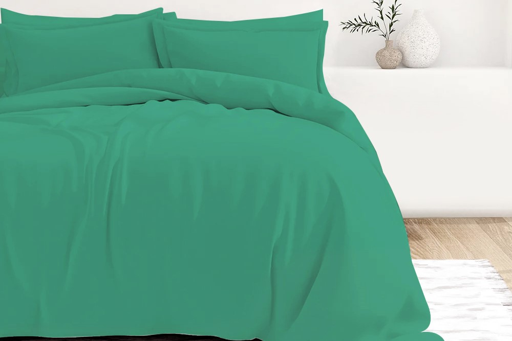 Housse de couette Percale 240x280 Céladon